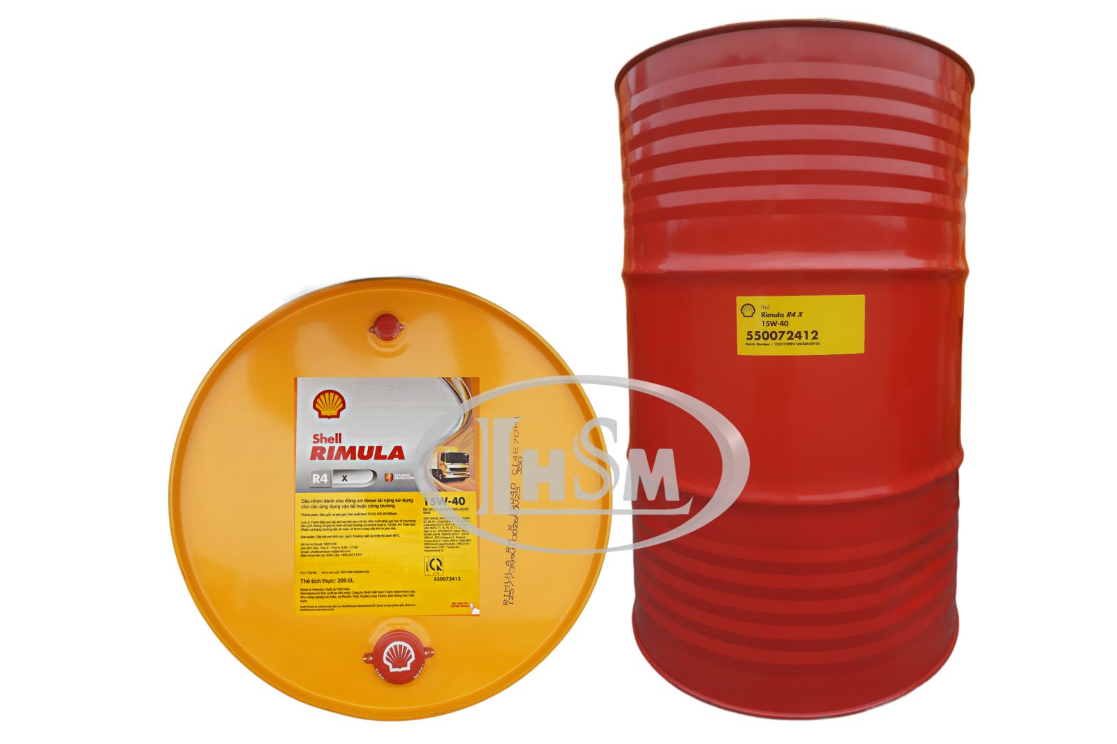 Hình ảnh thực tế dòng sản phẩm Shell Rimula R4 X tại kho Lê Hùng Sao Mai